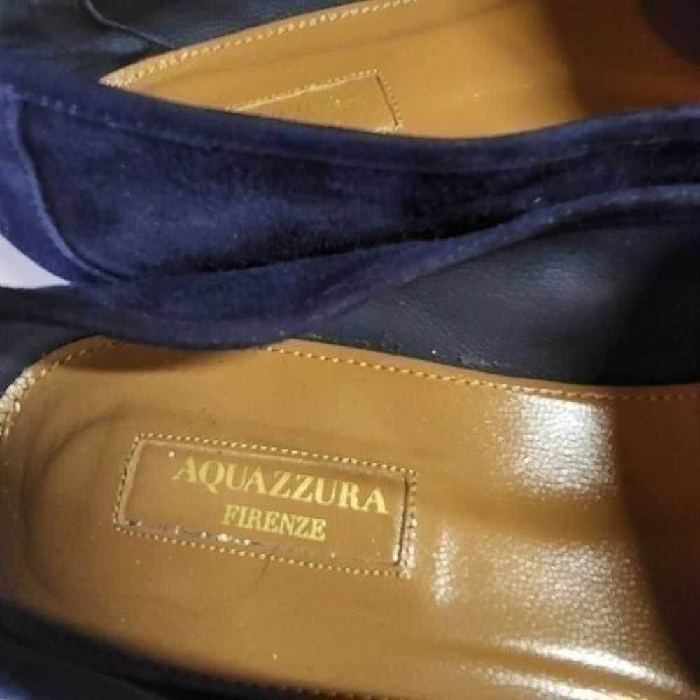 Aquazurra Firenze Navy Blue Suede Shoes - image 4