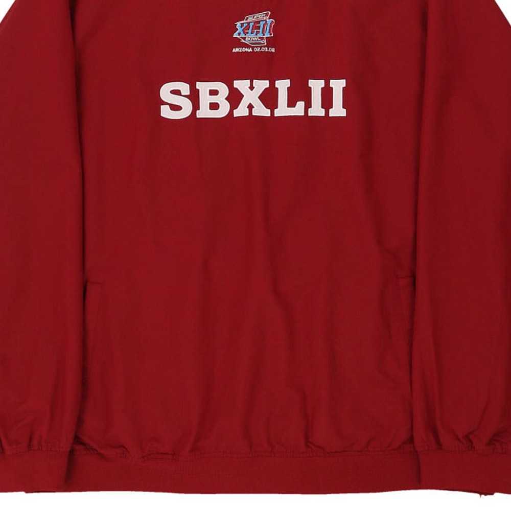 Superbowl XLII Nfl Windbreaker - XL Red Polyester - image 4