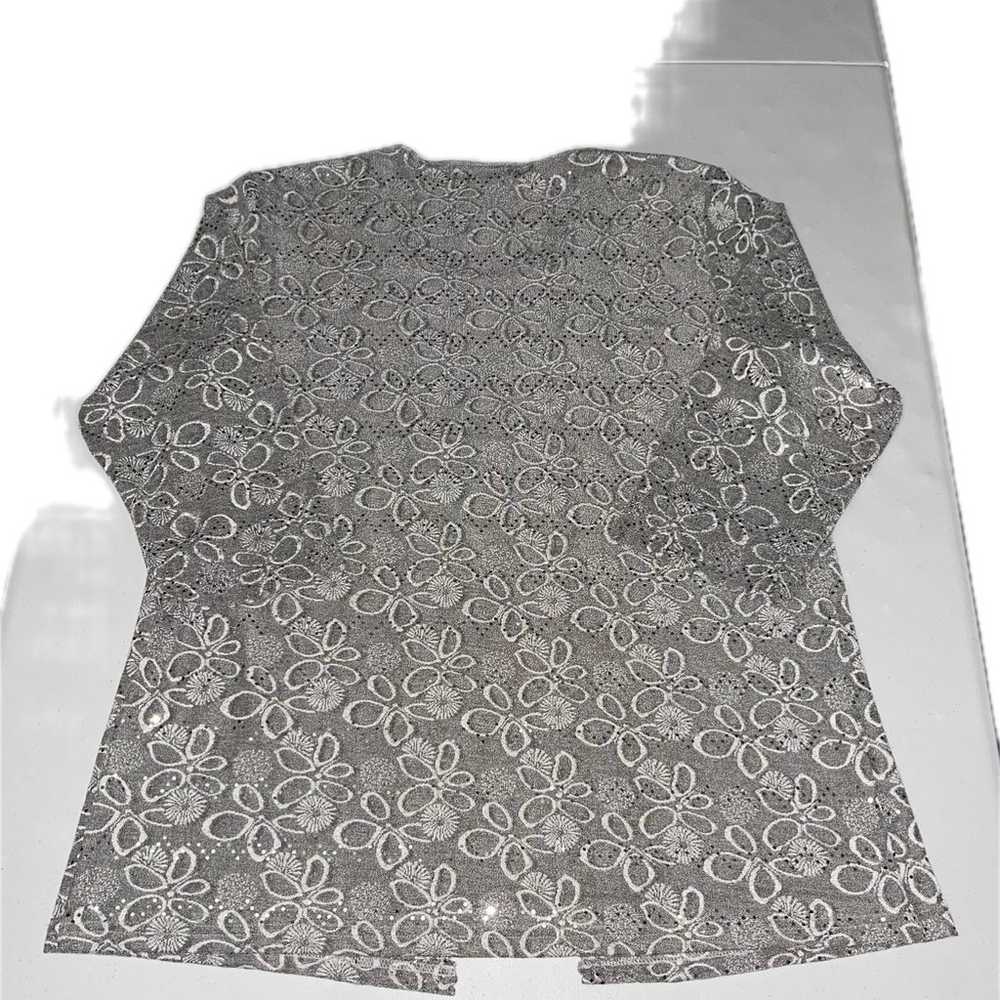 EUC Maggie Sweet Floral Sequins Blouse - image 2