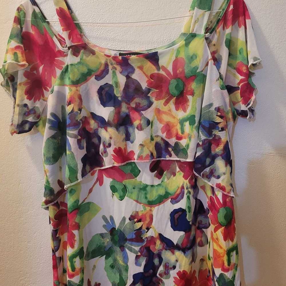 Adele & May y2k Cold Sholder Floral Top - image 3