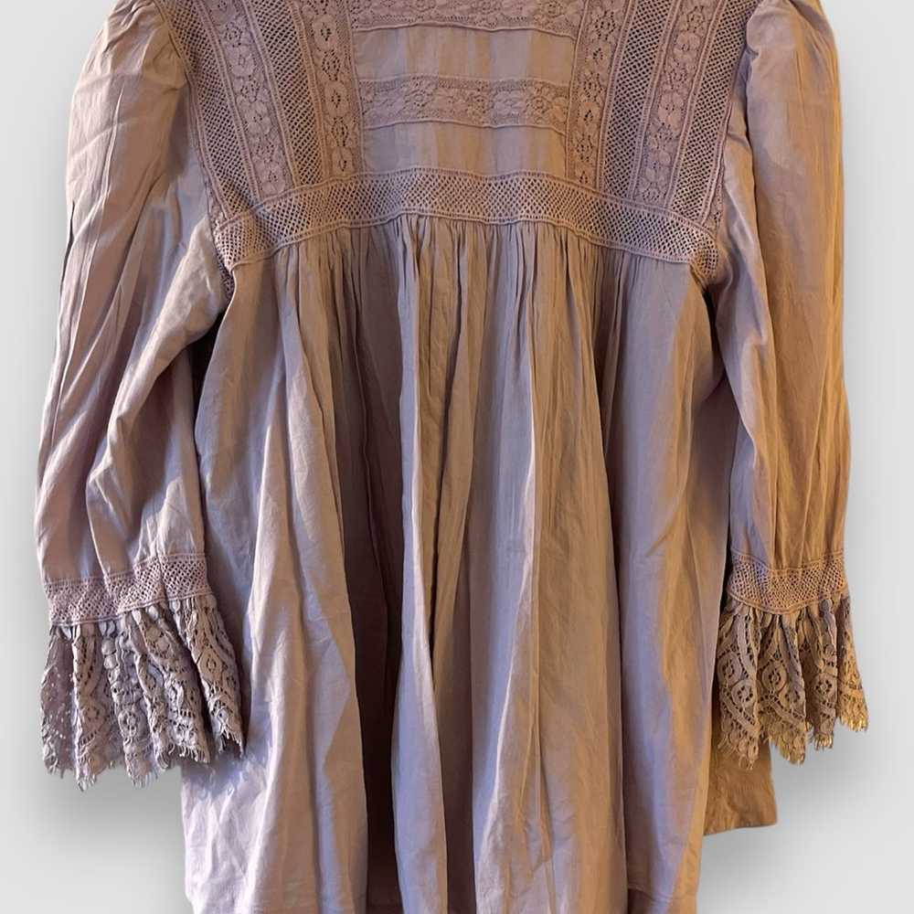 Free People Esme Button Up Blouse Lavender Mauve … - image 4