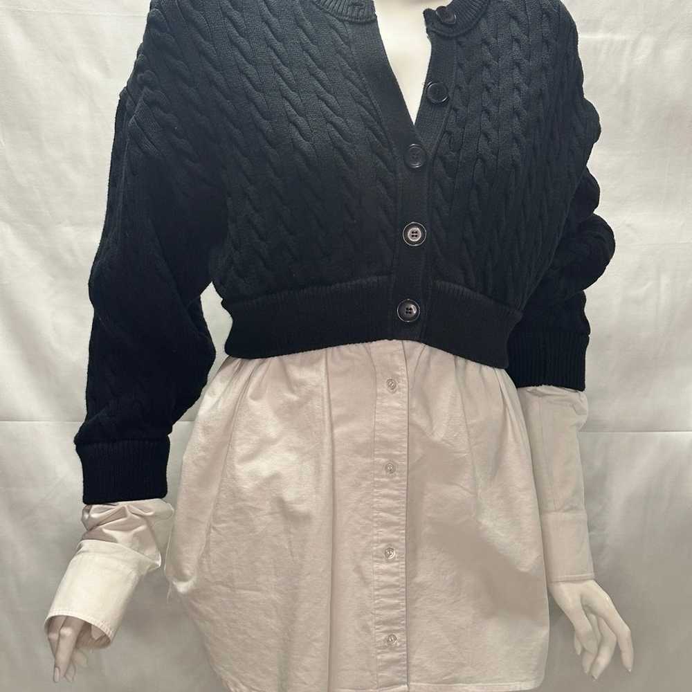 Alexander Wang Medium Black Cardigan built in but… - image 3