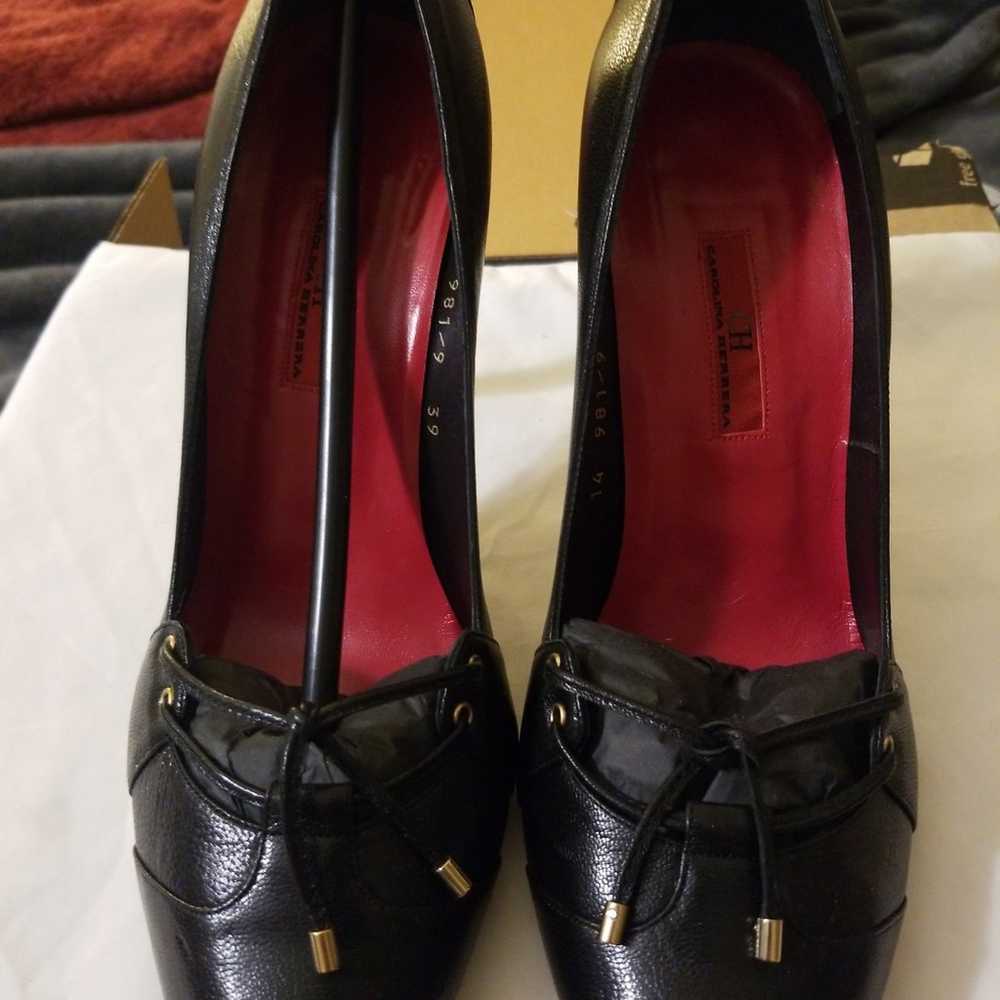 Womens Carolina Herrera black stilettos - image 3