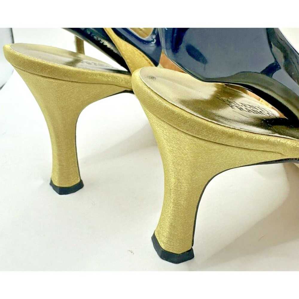 VALENTI FRANCO Carmen 10 Slingback Gold Silk Heel… - image 4