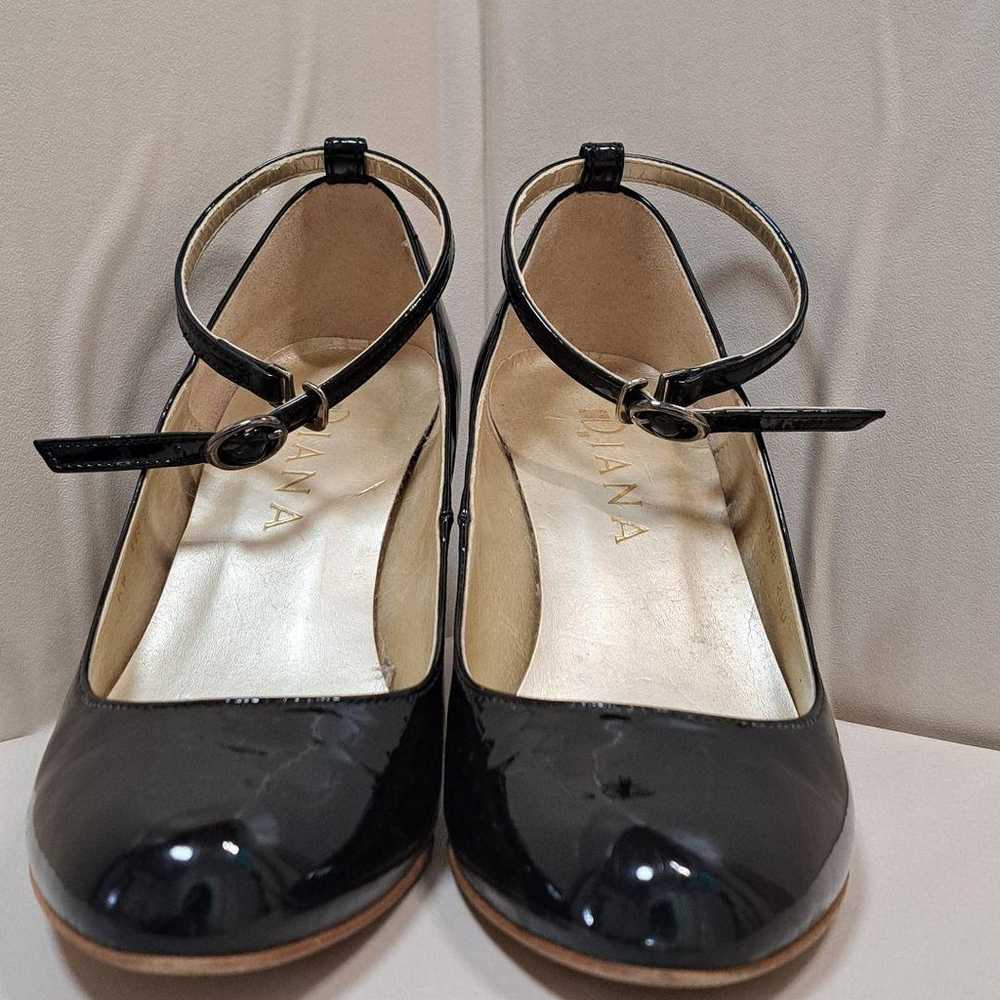 【Excellent Condition】 Diana Round Toe Pumps Black… - image 4