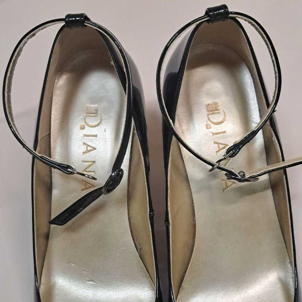 【Excellent Condition】 Diana Round Toe Pumps Black… - image 7