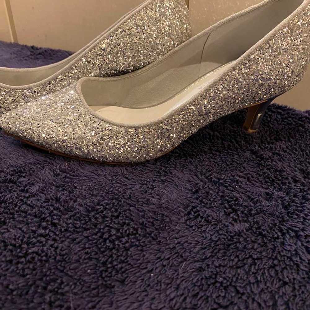 DIANA Glitter Pumps Silver 22 1/2 Wedding Party - image 3