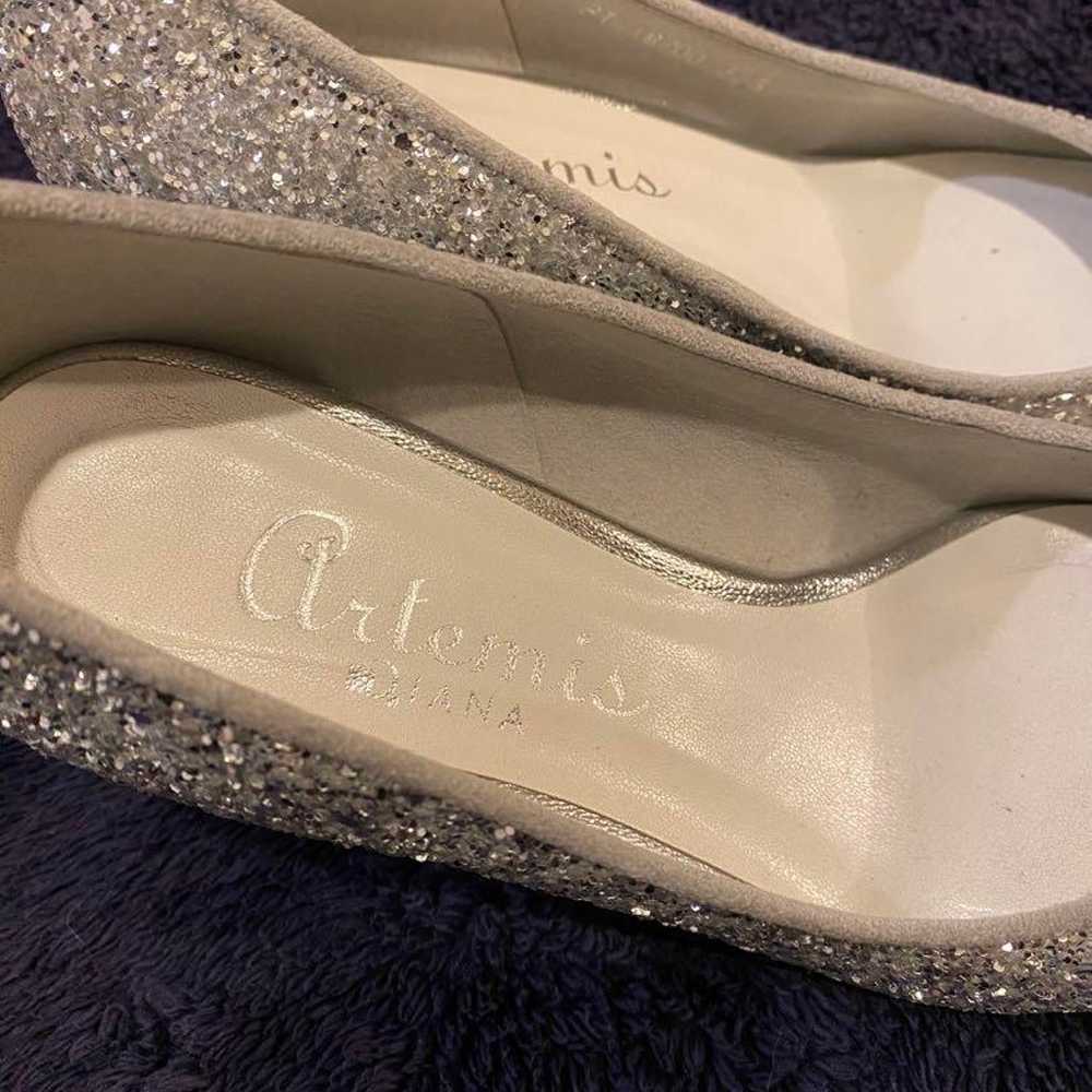 DIANA Glitter Pumps Silver 22 1/2 Wedding Party - image 8