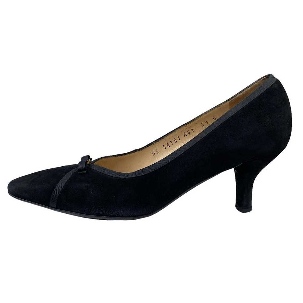 Salvatore Ferragamo Women’s Black Suede Pumps Siz… - image 3