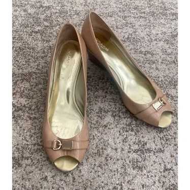 Coach Tan Wedge Patent Leather Shoes 11