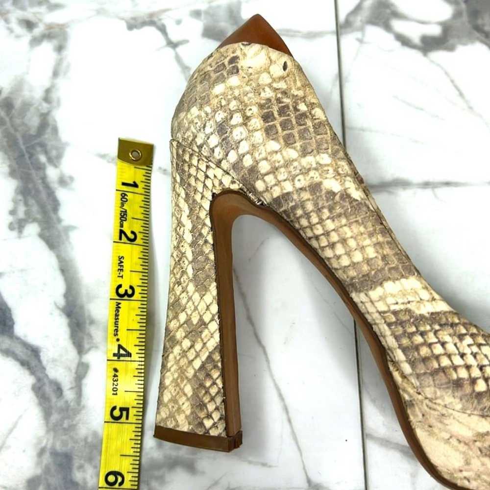 SAM EDELMAN "TACOMA" LEATHER SNAKESKIN PRINT PEEP… - image 8