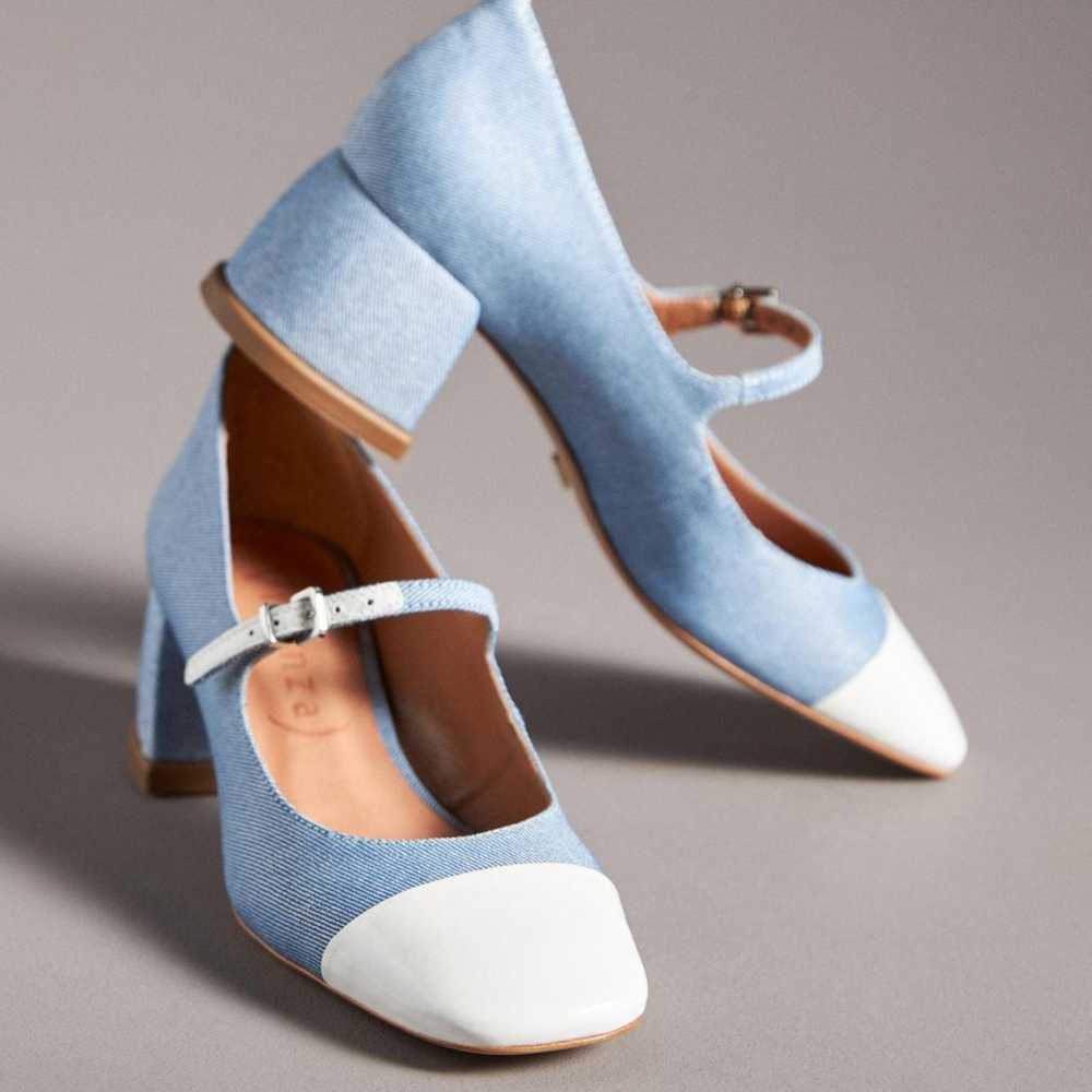 Anthropologie Vicenza Colorblock Mary Jane Heels - image 1