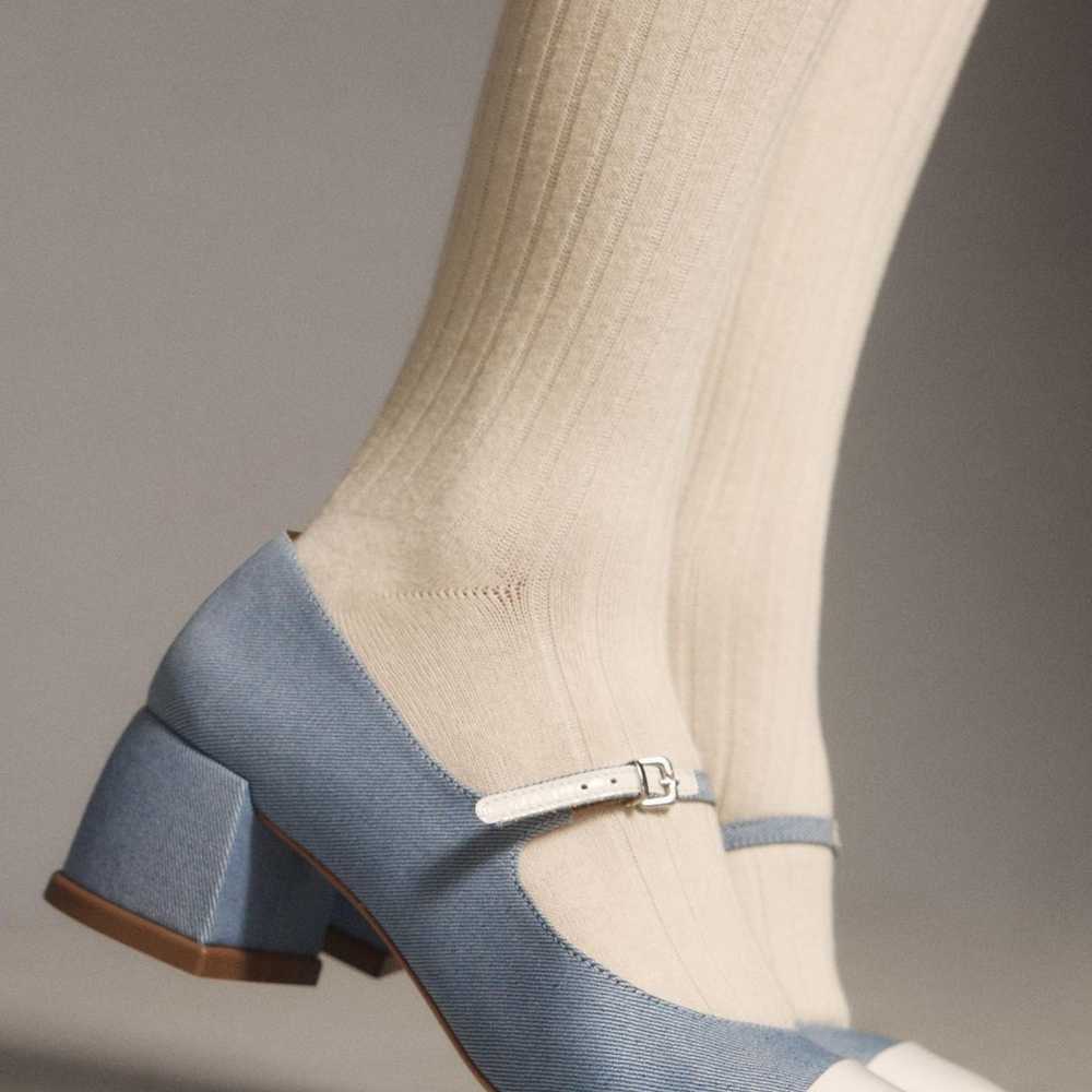 Anthropologie Vicenza Colorblock Mary Jane Heels - image 4