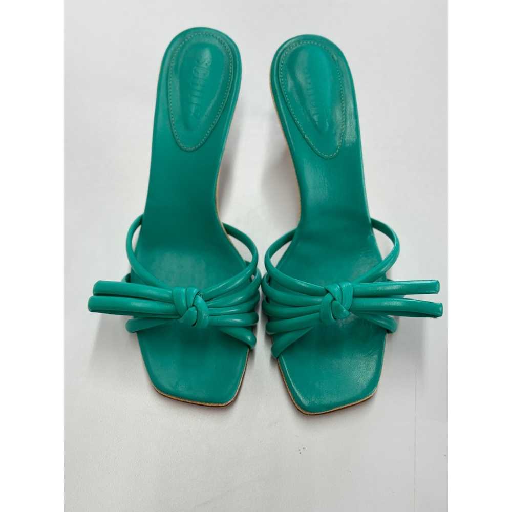 Schutz Heels Womens 9.5 Green Ocean Blossom Mid H… - image 5