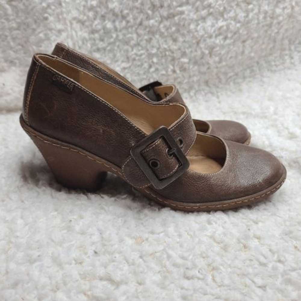 Camper Mary Jane Chunky Leather Pumps sz 38 - image 1