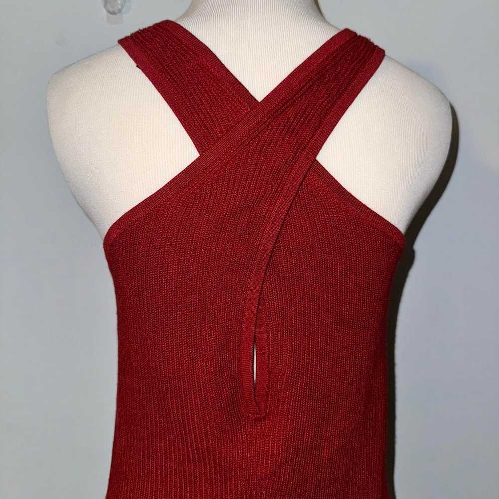 Banana Republic orange knit Tank Top ribbed halte… - image 4