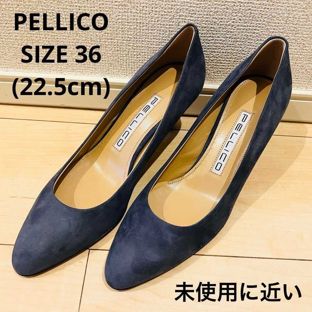 【Almost unused】PELLICO Pumps Suede Navy - image 1