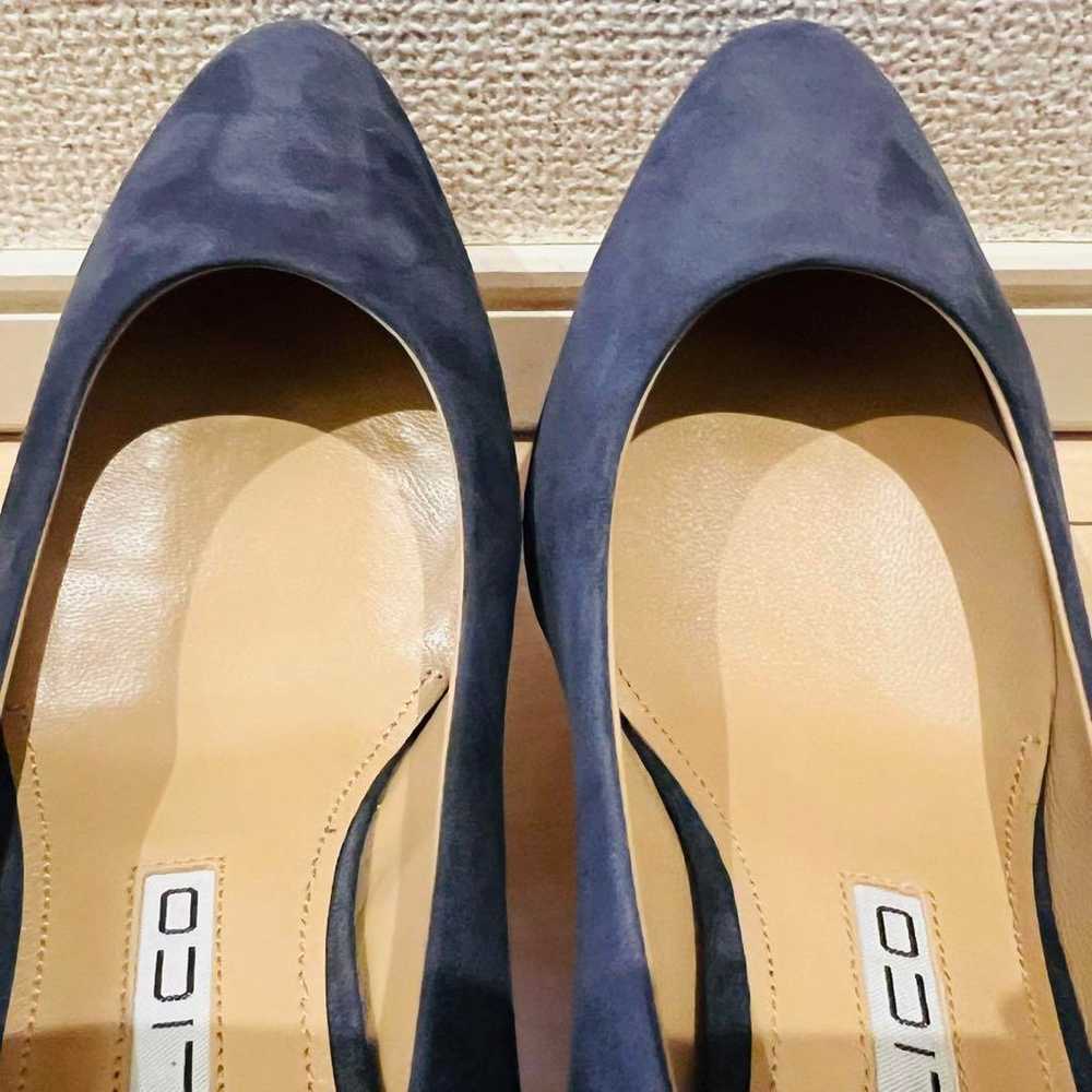 【Almost unused】PELLICO Pumps Suede Navy - image 6