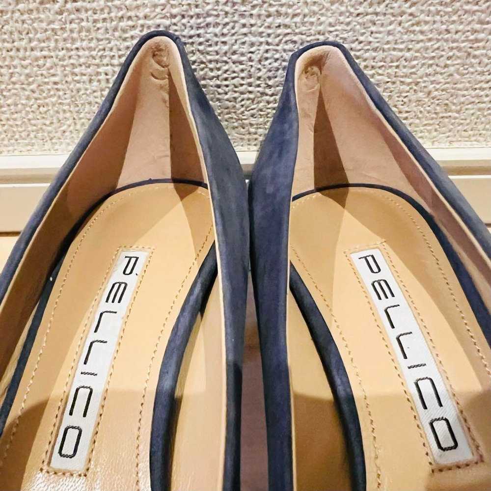 【Almost unused】PELLICO Pumps Suede Navy - image 7