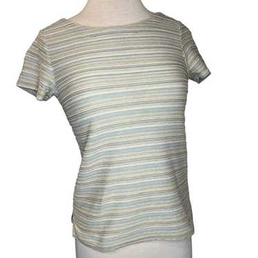 Vintage J. Jill Women SP Striped Short Sleeve  Co… - image 1