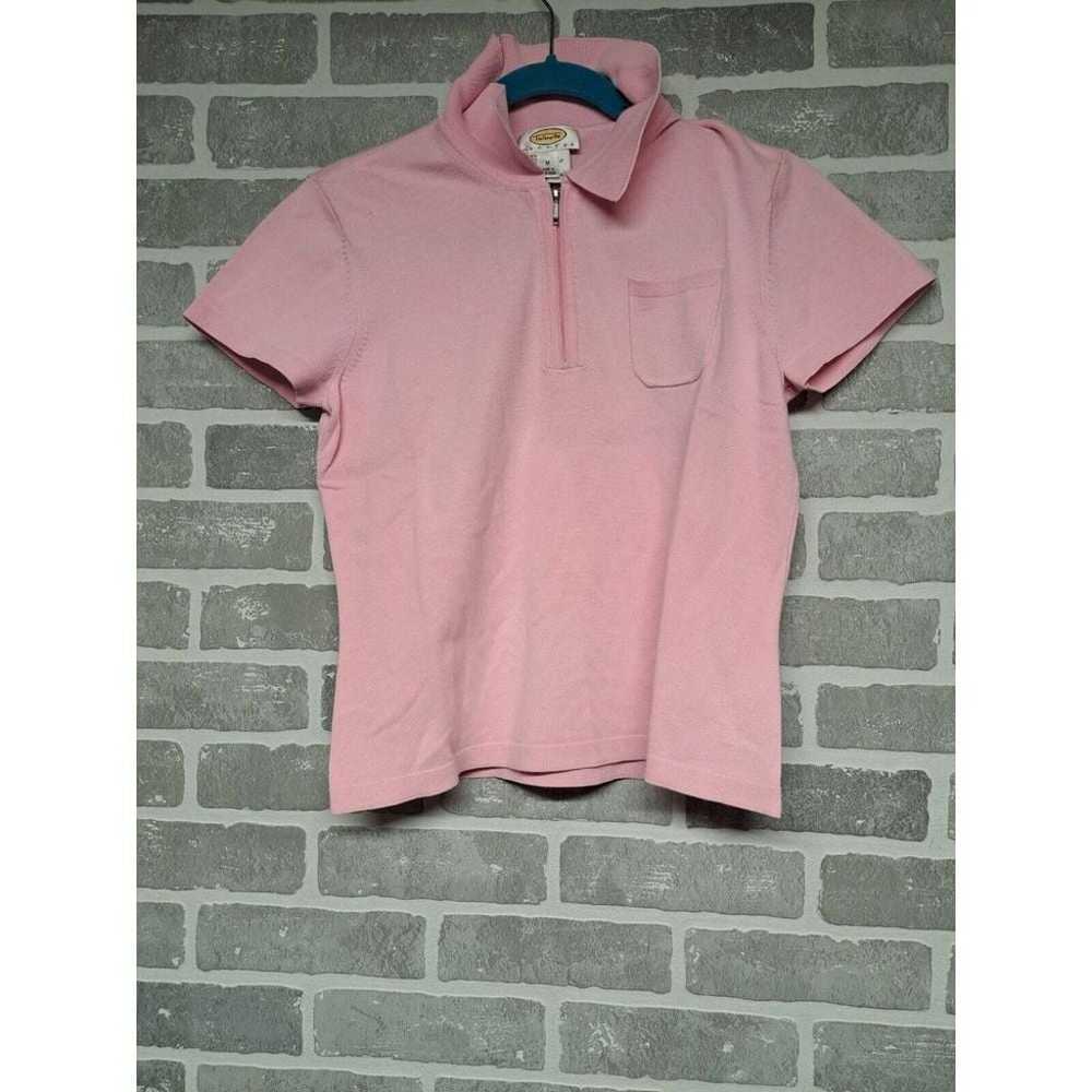 Talbots Vintage Womens Pink Strech Shirt Polo Cas… - image 1