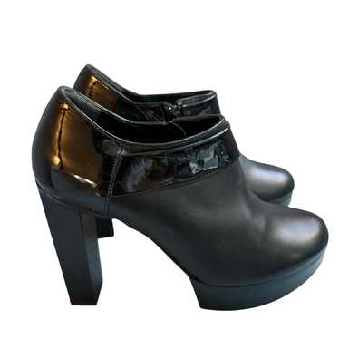 Robert Clergerie Black Patent Leather Platform Bo… - image 1