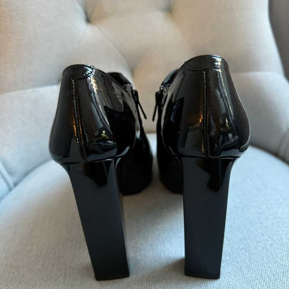 Robert Clergerie Black Patent Leather Platform Bo… - image 5