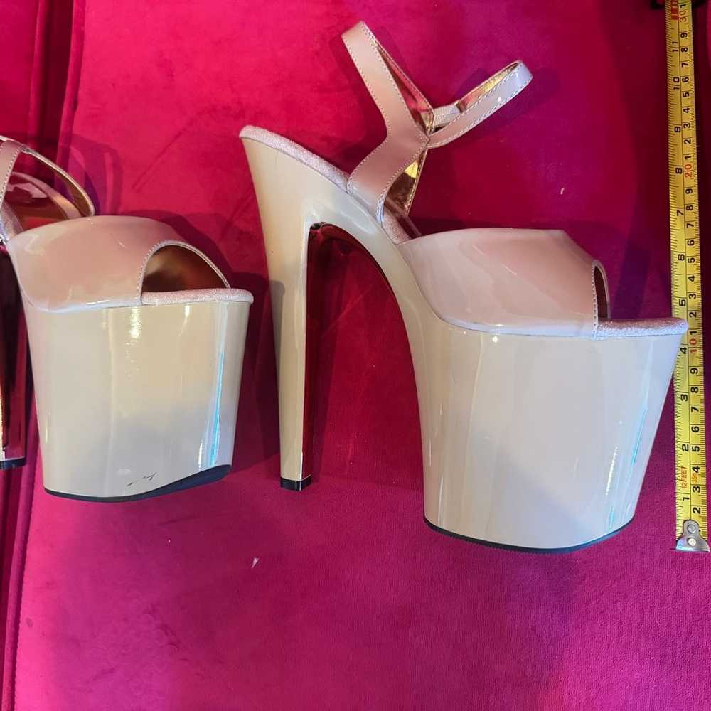 New Pleaser Tan Heels Size 12 - image 4