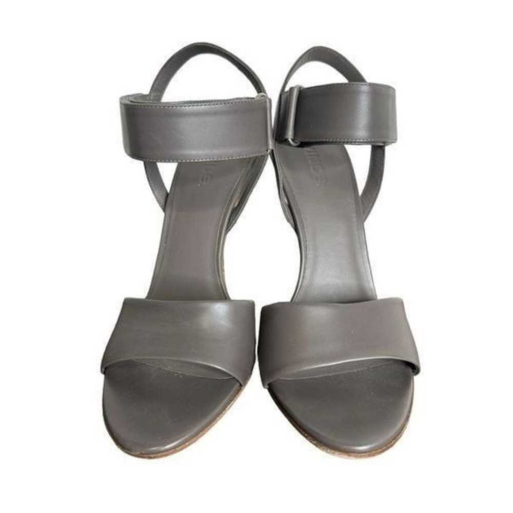 Vince Genna Double-Strap Leather Sandal - Dark Gr… - image 2