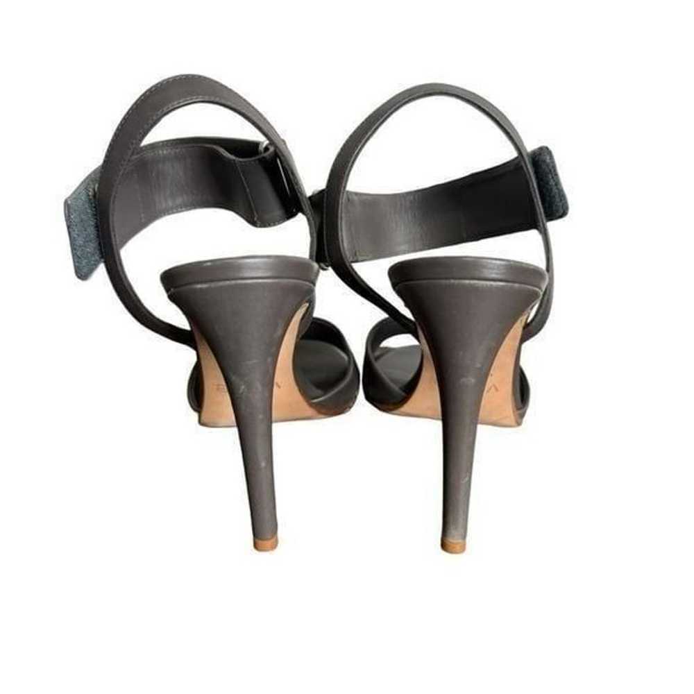 Vince Genna Double-Strap Leather Sandal - Dark Gr… - image 3