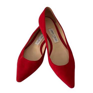 JIMMY CHOO Red Pumps Shoes Low Heel