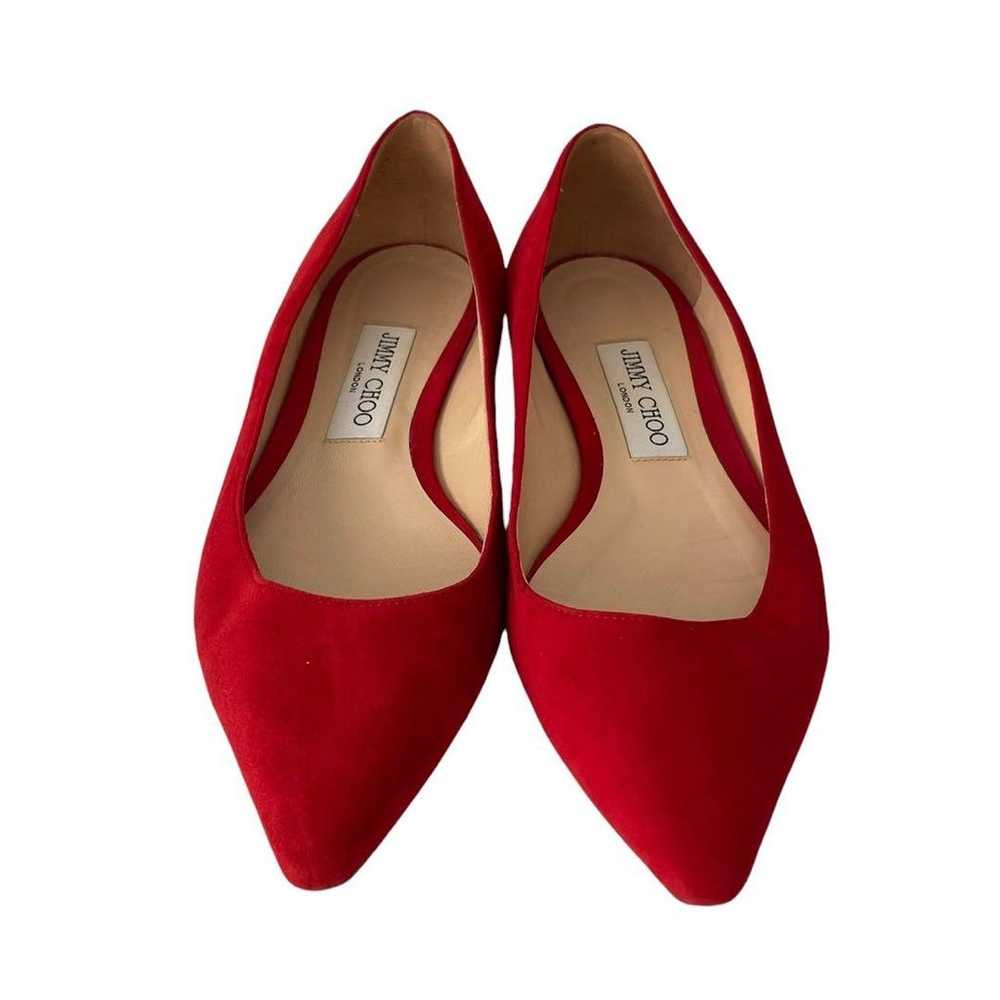 JIMMY CHOO Red Pumps Shoes Low Heel - image 2