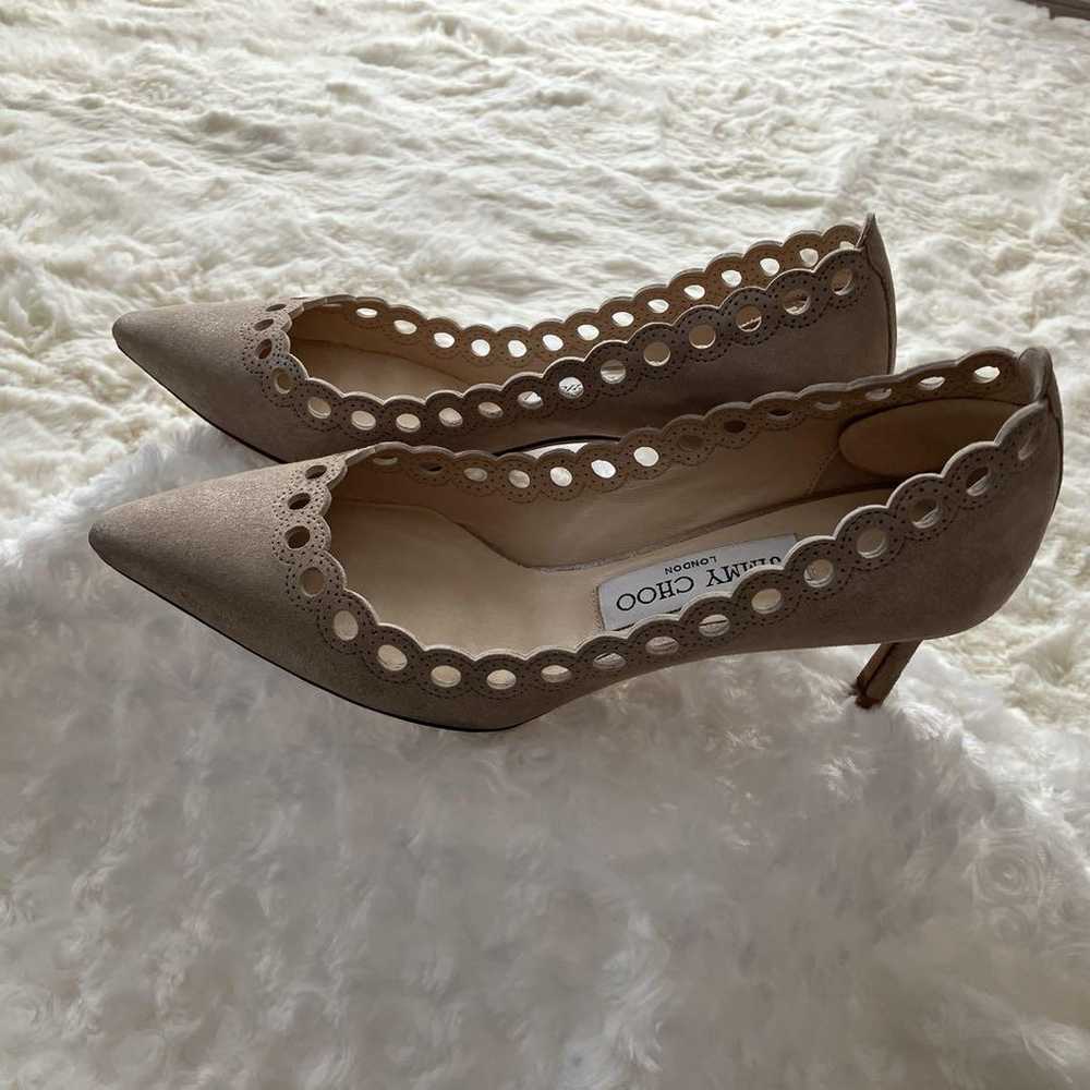 【Like New】JIMMY CHOO Suede Pumps Beige 23.5 - image 11