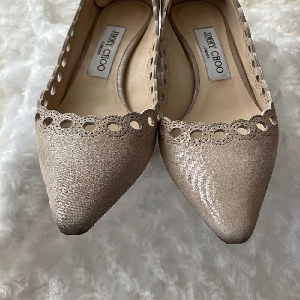 【Like New】JIMMY CHOO Suede Pumps Beige 23.5 - image 4