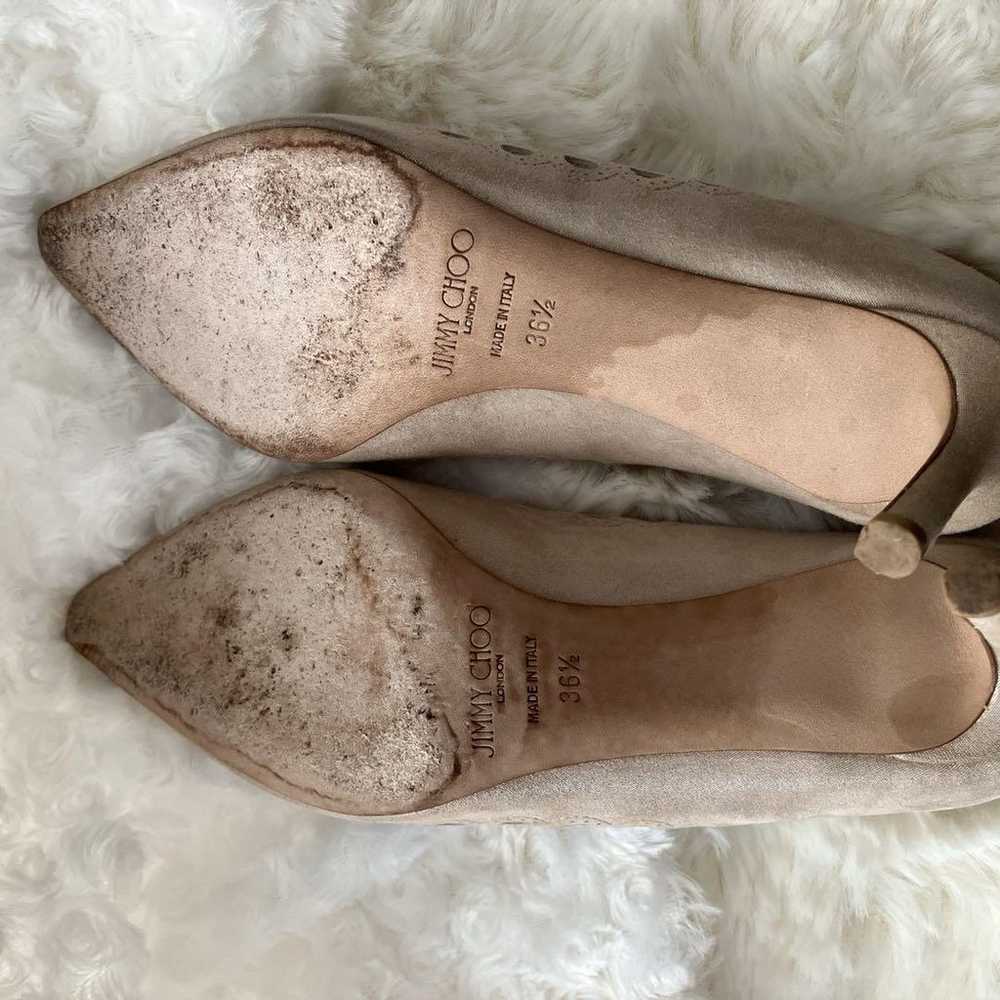 【Like New】JIMMY CHOO Suede Pumps Beige 23.5 - image 9