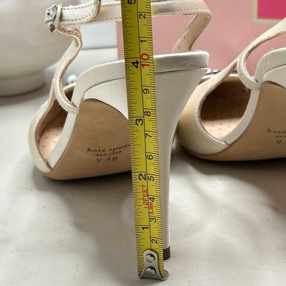 Kate Spade Buckle Up Sling Heels Slingback Ivory … - image 7