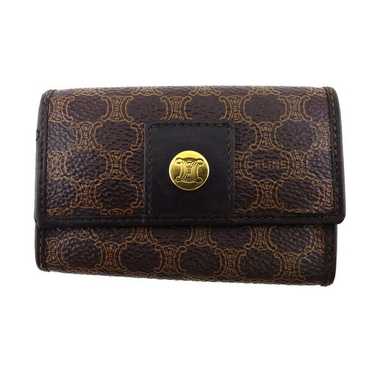 小物 CELINE Logo Macadam Key Case Celine Black Macadam Key Case Small Good – AMORE Vintage Tokyo