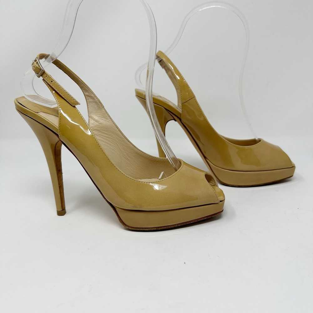 Jimmy Choo Nova Patent Leather Slingback Peep Toe… - image 3