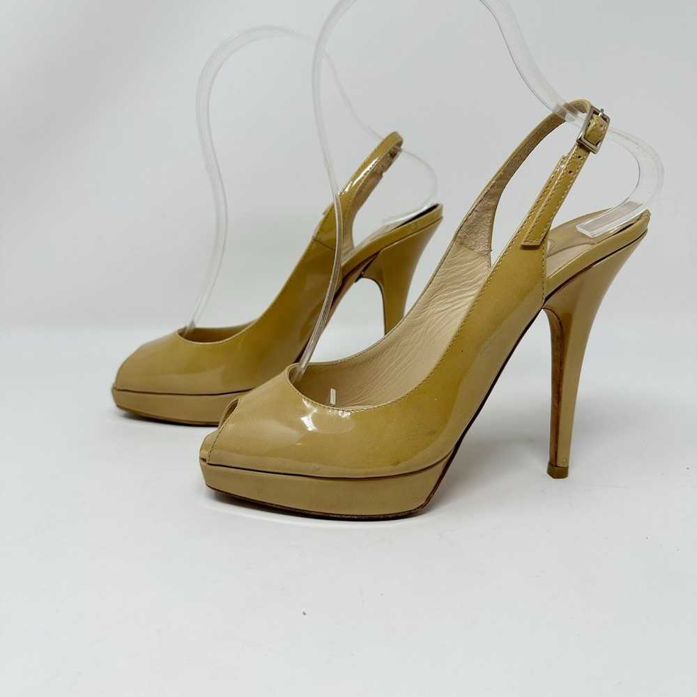 Jimmy Choo Nova Patent Leather Slingback Peep Toe… - image 7