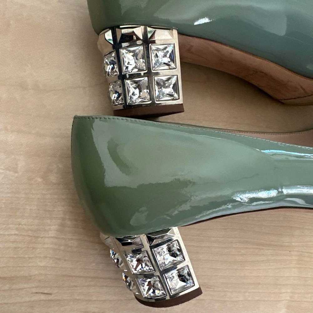 Miu Miu Green Enamel Pumps - image 6