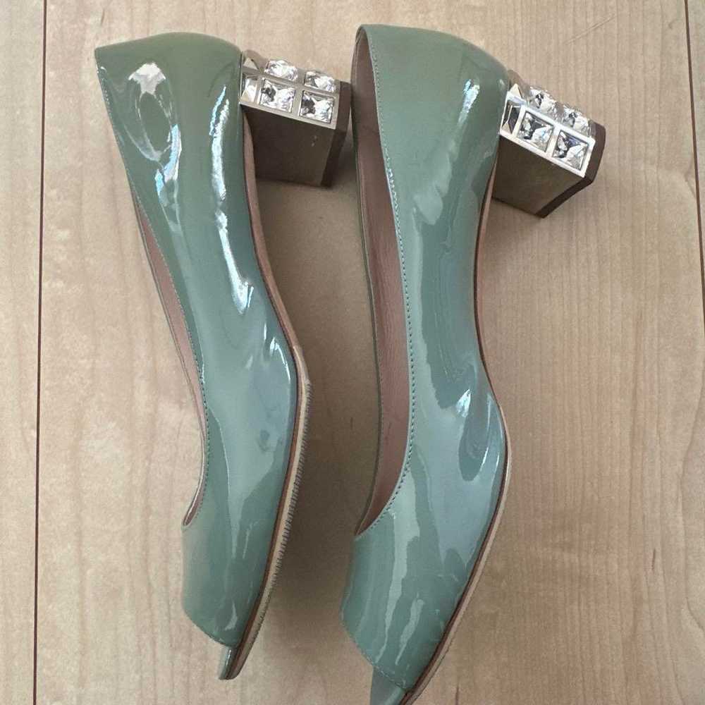 Miu Miu Green Enamel Pumps - image 7