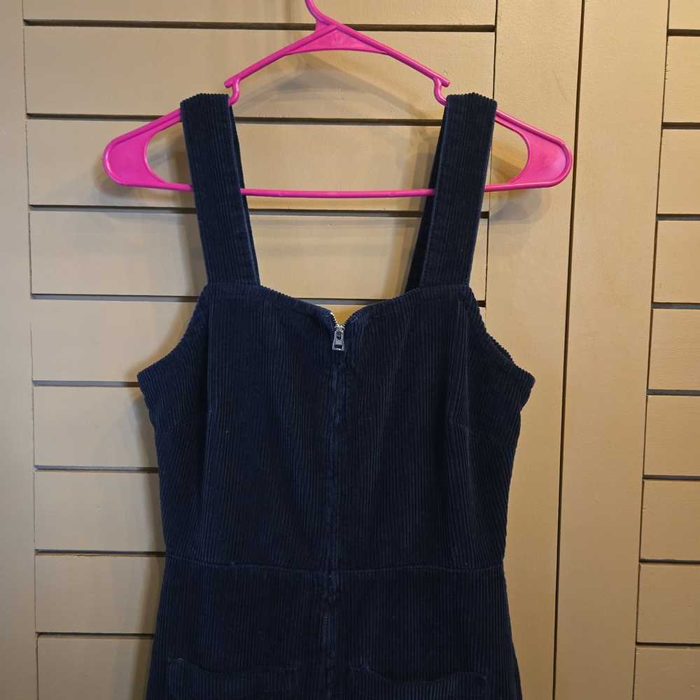 Free People Blue Corduroy Jumpsuit size 4 - image 2