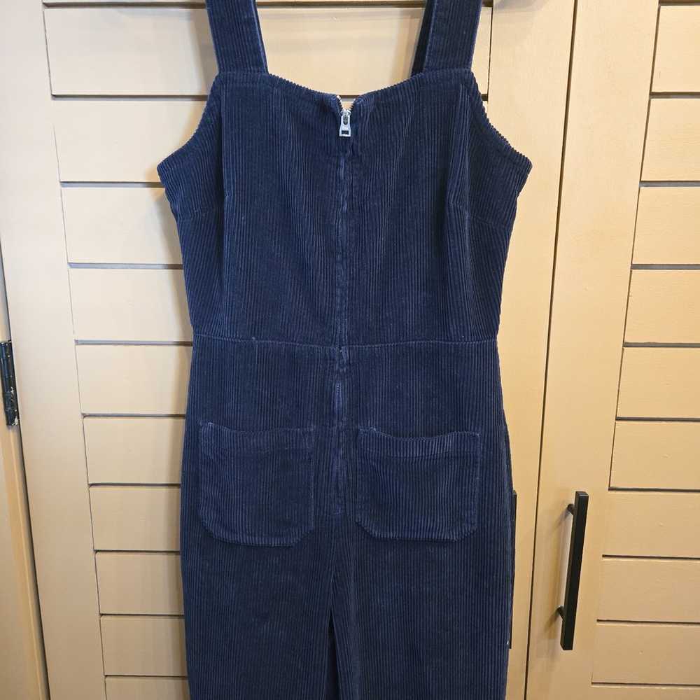 Free People Blue Corduroy Jumpsuit size 4 - image 3