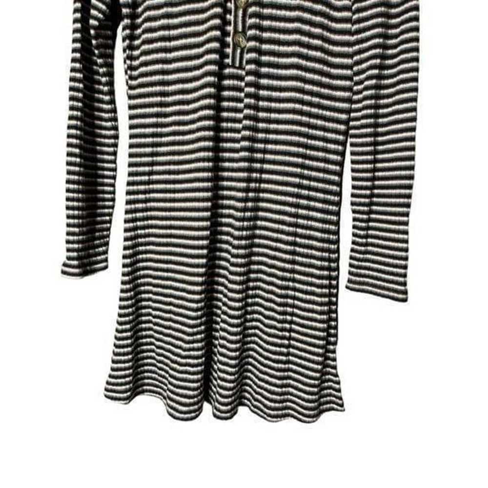 American Eagle Brown Stripped Knit Dress Size Med… - image 3