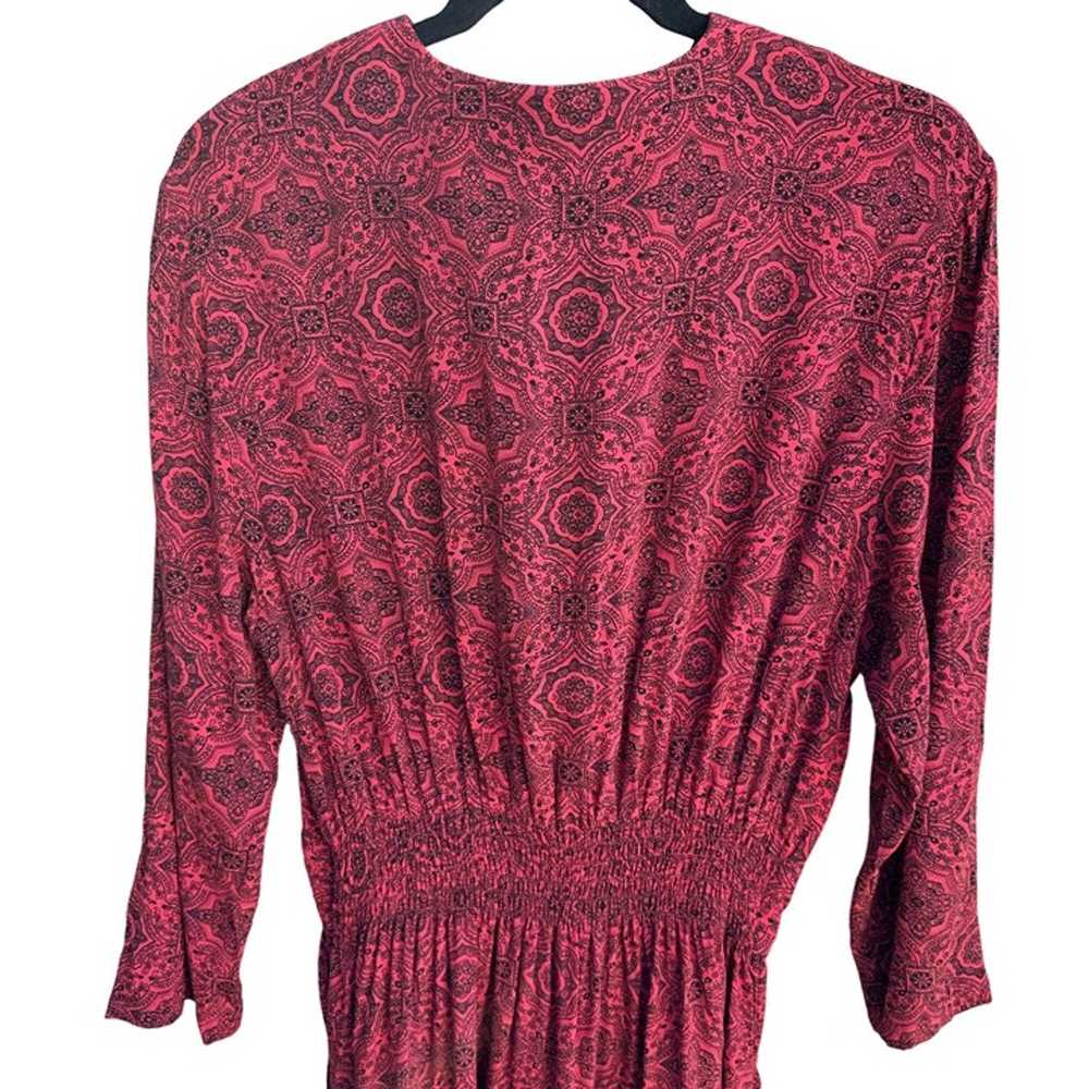 Karin Stevens Vintage Red Black Paisley Pleated B… - image 10