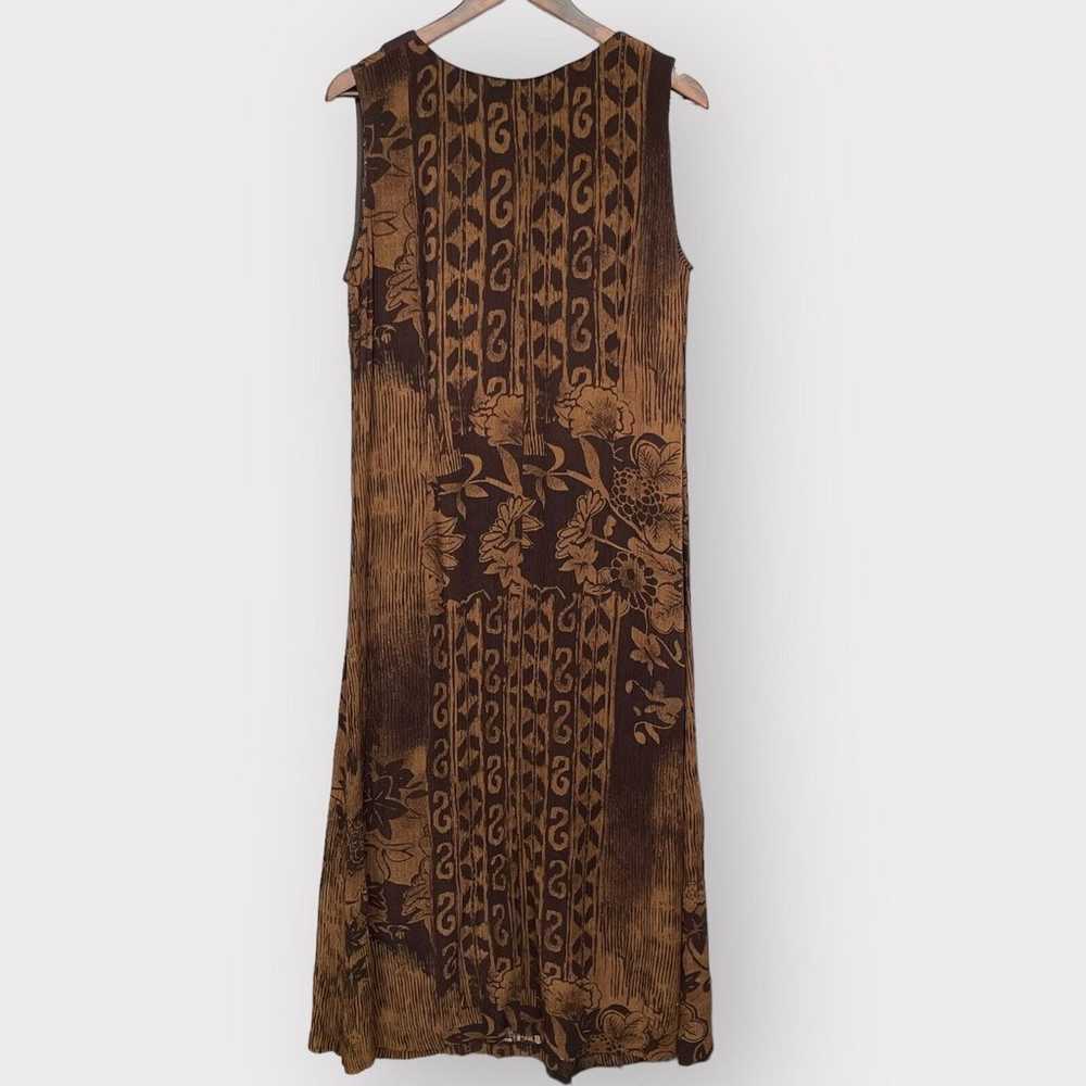 Norton McNaughton Maxi Dress Women M Brown Rayon … - image 5