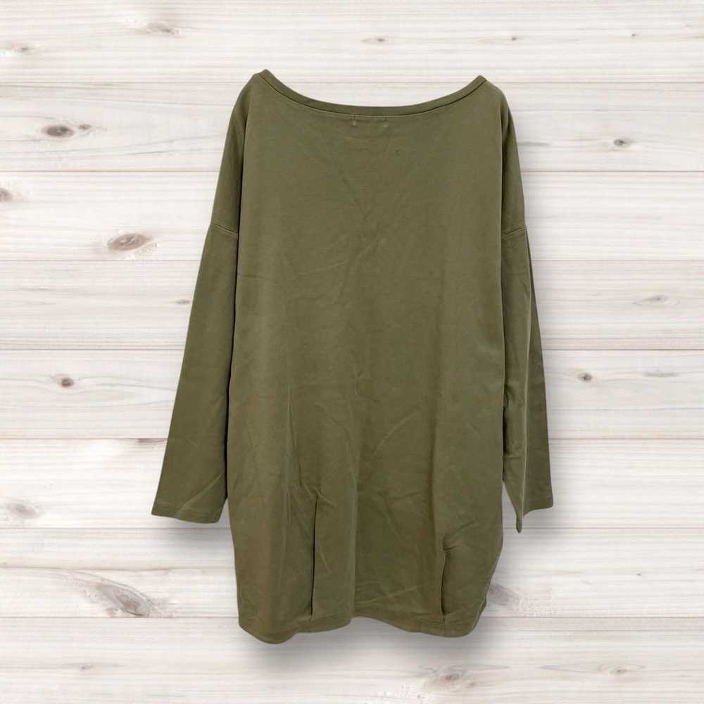 Earth Music Ecology Tops Simple Plain Long Sleeve… - image 2