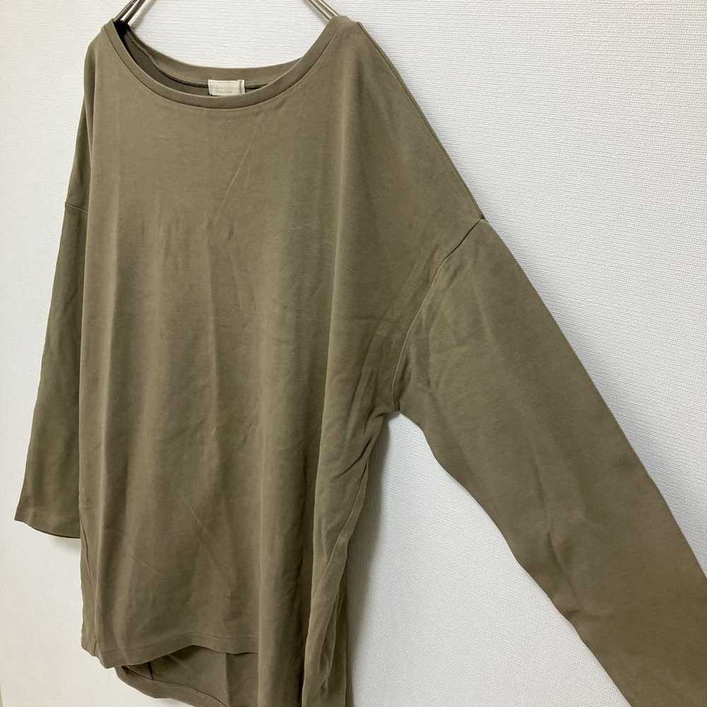 Earth Music Ecology Tops Simple Plain Long Sleeve… - image 3