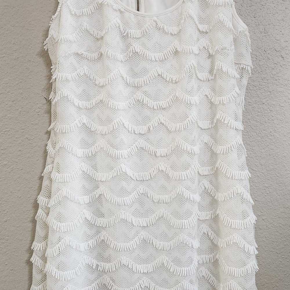 Guess ivory fringe dress size 12 - image 2