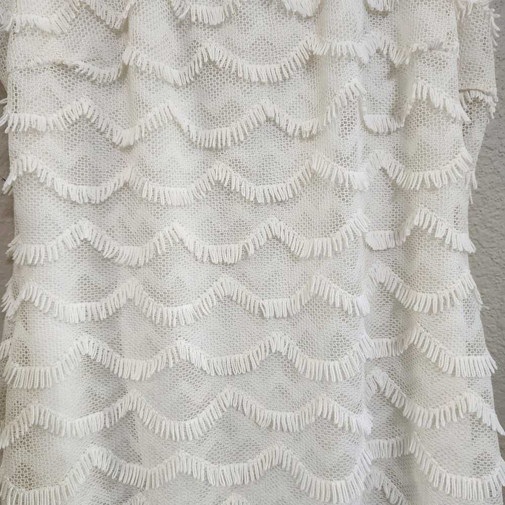 Guess ivory fringe dress size 12 - image 3